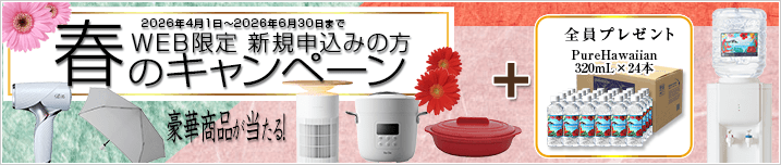 新規お申込みの方　春のキャンペーン　【キャンペーン期間：2026/4/1～2026/6/30】